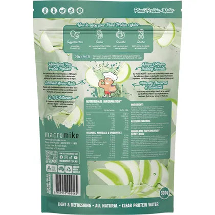 MACRO MIKE- Plant Protein Water Green Apple-300g