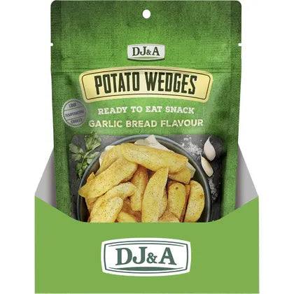 DJ&A- Potato Wedges Garlic Bread Flavour-9x100g