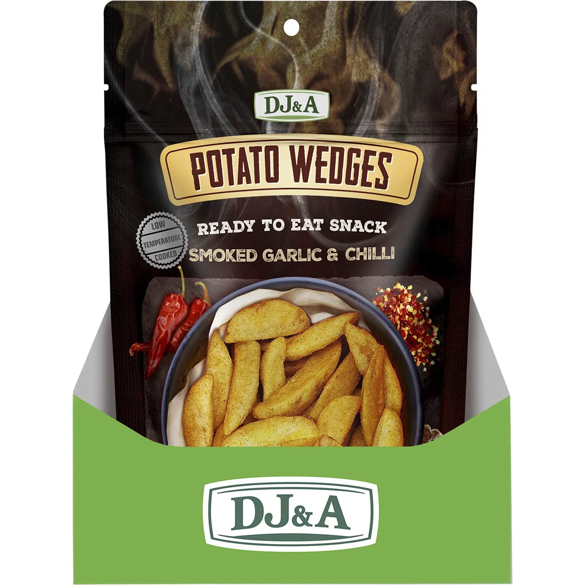 DJ&A- Potato Wedges Smoked Garlic & Chilli-9x100g