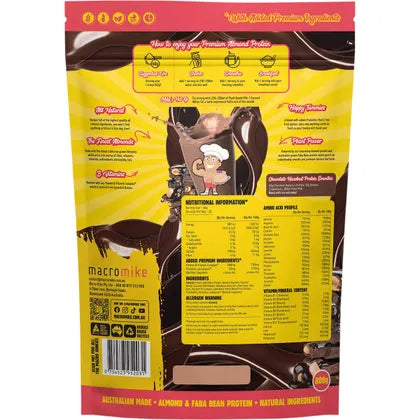 MACRO MIKE- Premium Almond Protein Choc Hazelnut-800g