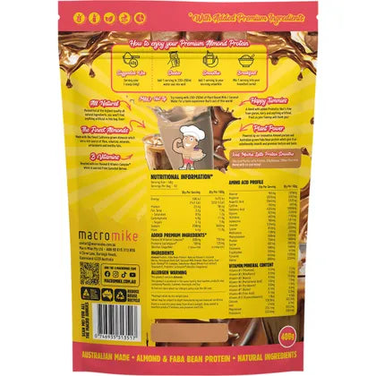 MACRO MIKE- Premium Almond Protein Iced Mocha Latte-400g