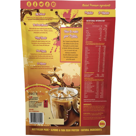 MACRO MIKE- Premium Almond Protein Iced Mocha Latte-800g