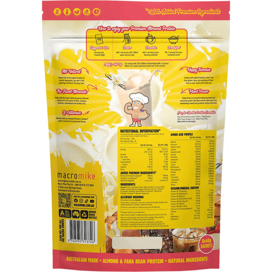 MACRO MIKE- Premium Almond Protein Sample Pack-8x40g