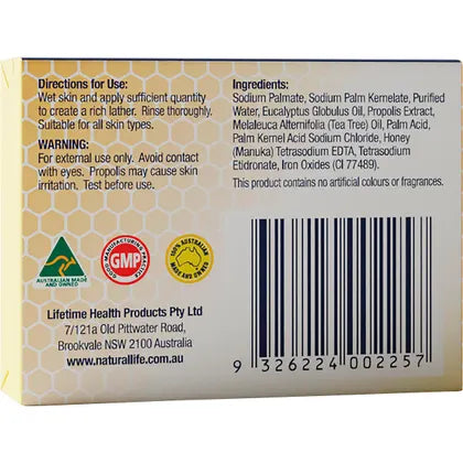 Natural Life- Propolis Soap with Tea Tree, Eucalyptus & Manuka Honey-100g