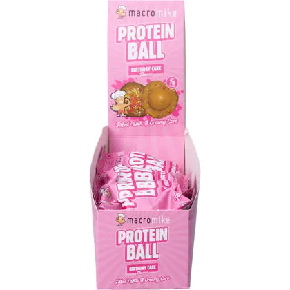 MACRO MIKE- Protein Ball Birthday Cake-12x40g