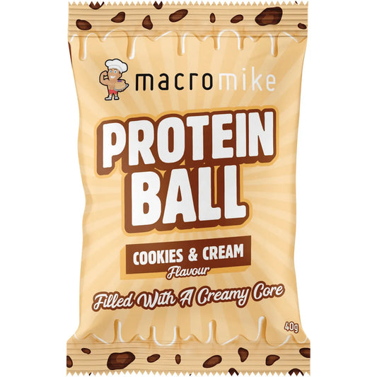 MACRO MIKE- Protein Ball Cookies & Cream-12x40g