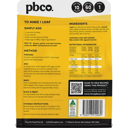 PBco- Protein Banana Bread Plant Protein-340g