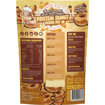 MACRO MIKE- Protein Donut Baking Mix Maple Cinnamon White Choc Chip-250g