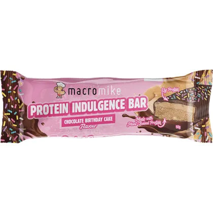 MACRO MIKE- Protein Indulgence Bar Chocolate Birthday Cake-12x50g