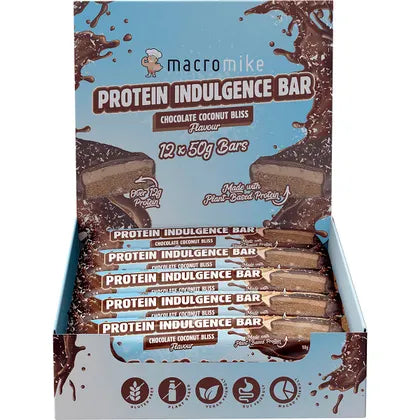 MACRO MIKE- Protein Indulgence Bar Chocolate Coconut Bliss-12x50g