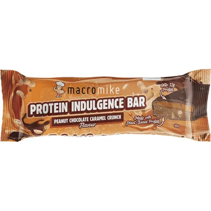 MACRO MIKE- Protein Indulgence Bar Peanut Choc Caramel Crunch-12x50g