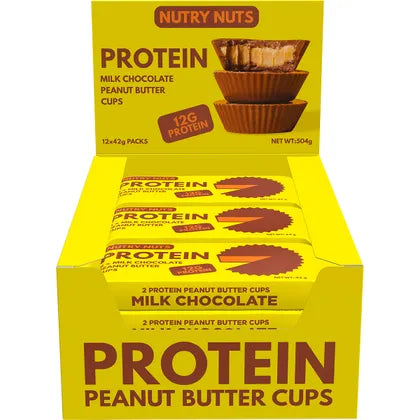 Nutry Nuts- Protein Peanut Butter Cups Milk Chocolate-12x42g