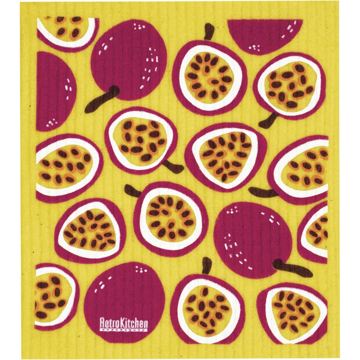Retrokitchen- 100% Compostable Sponge Cloth Passionfruits