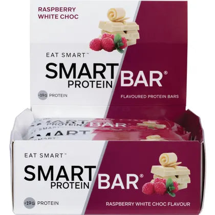Smart Protein Bar- Raspberry White Chocolate Flavour Protein Bar-12x60g