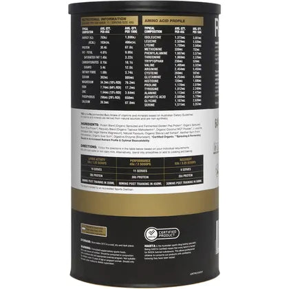 Amazonia- RawFit Plant Protein Perform & Recover Creamy Vanilla-1.25kg