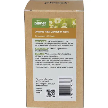 Planet Organic- Raw Dandelion Root Herbal Loose Leaf Tea-100g