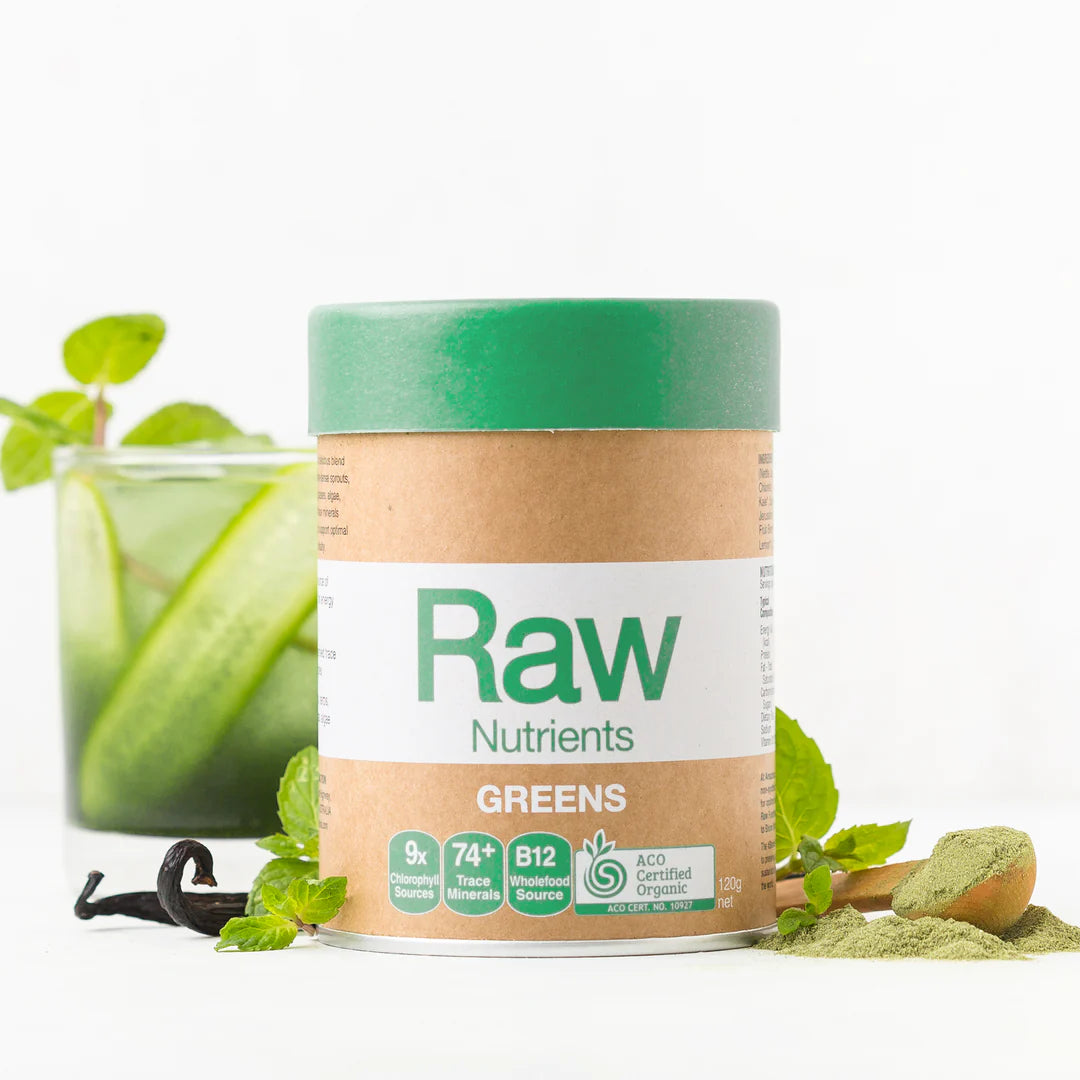Amazonia- Raw Nutrients Greens Mint & Vanilla-120g