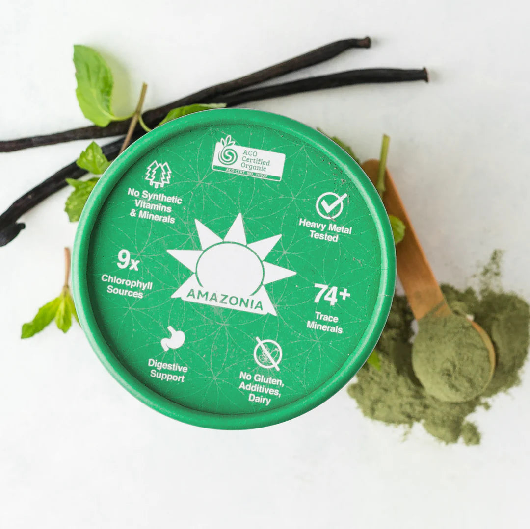 Amazonia- Raw Nutrients Greens Mint & Vanilla-600g