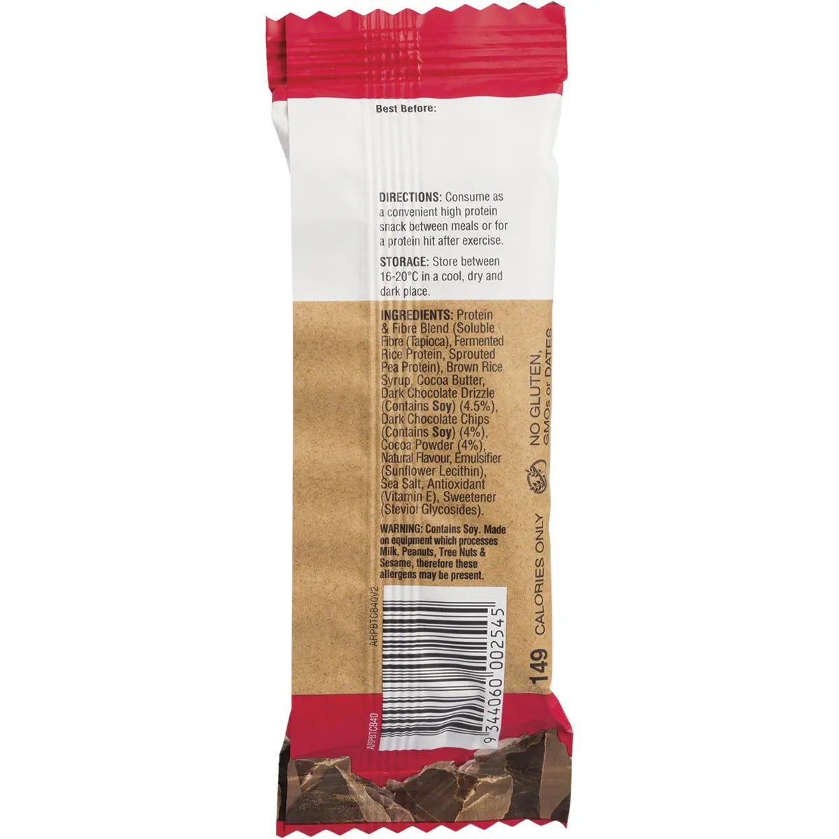 Amazonia- Raw Protein Bar Triple Choc Brownie-10x40g