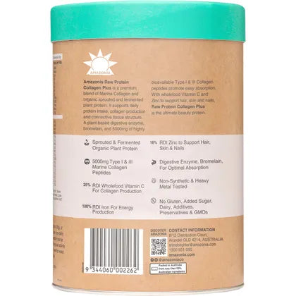 Amazonia- Raw Protein Collagen Plus Choc Hazelnut-450g