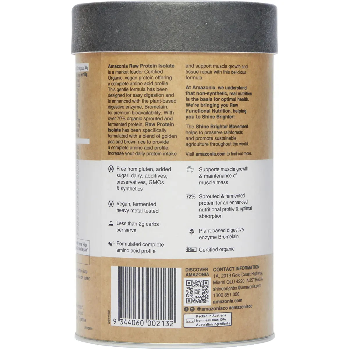 Amazonia- Raw Protein Isolate Vanilla-390g