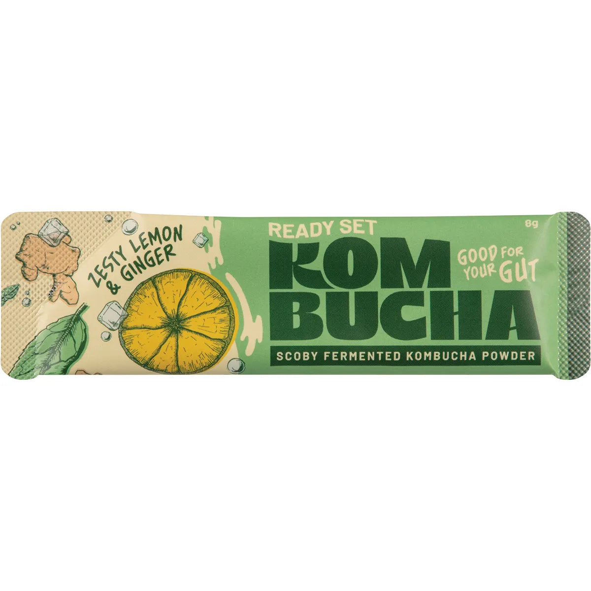 Evolution Botanicals- Ready Set Kombucha Zesty Lemon & Ginger Sachets-10pk