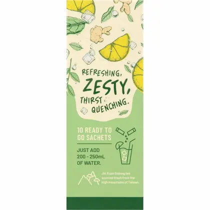 Evolution Botanicals- Ready Set Kombucha Zesty Lemon & Ginger Sachets-10pk