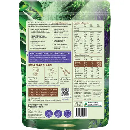 Power Super Foods- Real Plant Protein Choc Maca-400g