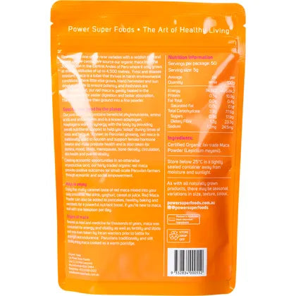 Power Super Foods- Red Maca Powder Certified Organic-250g
