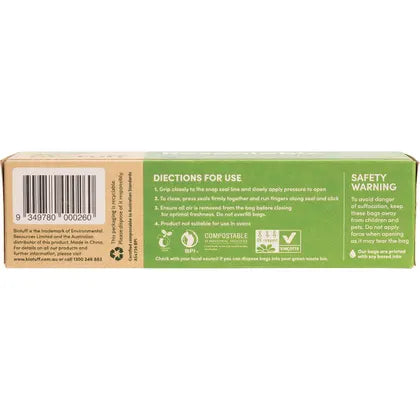 Biotuff- Resealable Sandwich Bags 18x17cm-30pk