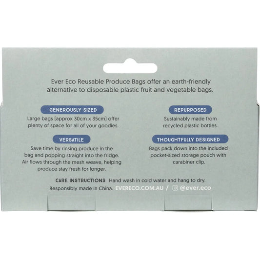 Ever Eco- Reusable Produce Bags Recycled Polyester Mesh-4pk