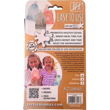 Little Mashies- Reusable Squeeze Pouch Boho-10x130ml