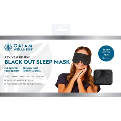 Gaiam- Revive and Renew Black Out Sleep Mask