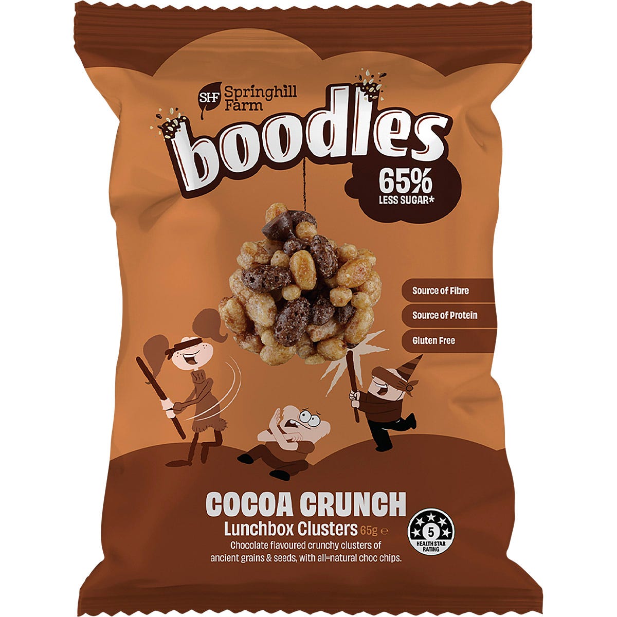 Springhill Farm- Boodles Lunchbox Clusters Cocoa Crunch-65g