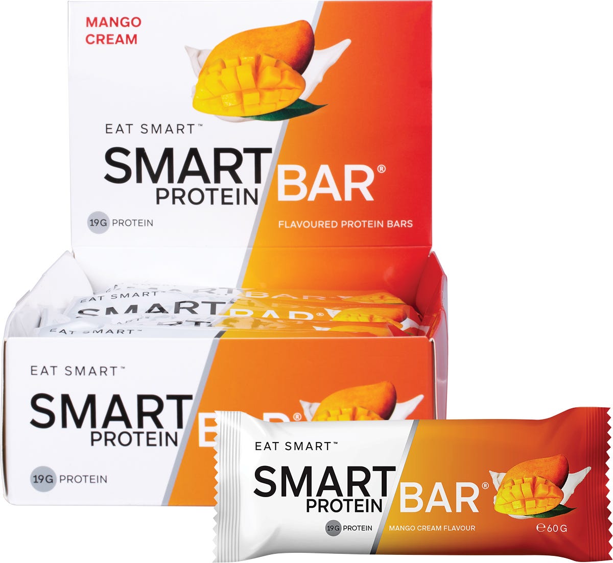 Smart Protein Bar- Mango Cream Flavour Protein Bar-12x60g
