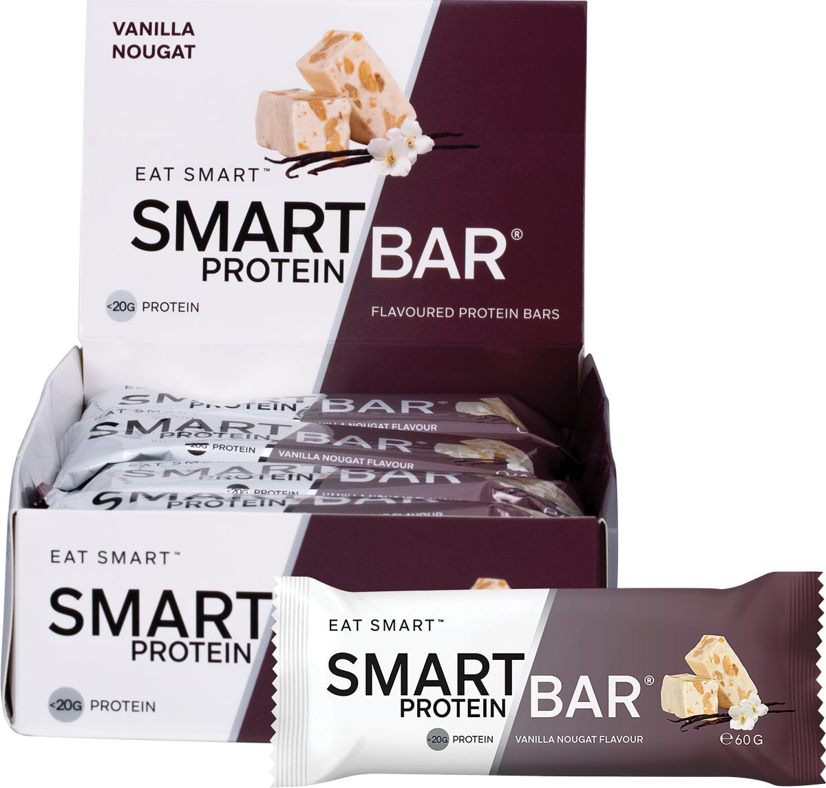 Smart Protein Bar- Vanilla Nougat Flavour Protein Bar-12x60g