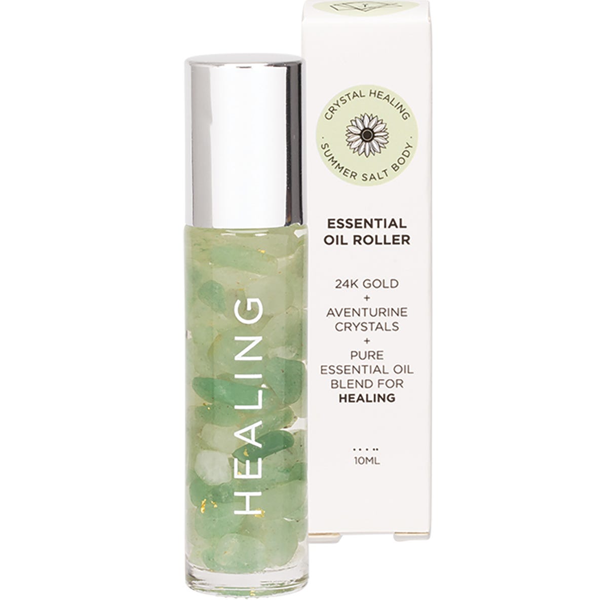Summer Salt Body- Essential Oil Roller 24K Gold Healing Aventurine-10ml