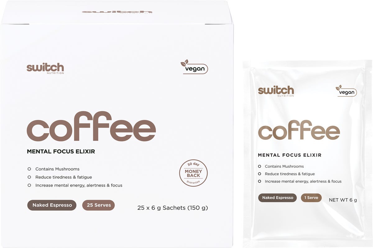 Switch Nutrition- Coffee Mental Focus Elixir Naked Espresso-25pk