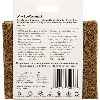Ecococonut- Scourer Scrub Pad-2pk