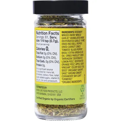 Bragg- Seasoning Organic Sprinkle 24 Herb & Spices Salt-Free-42g