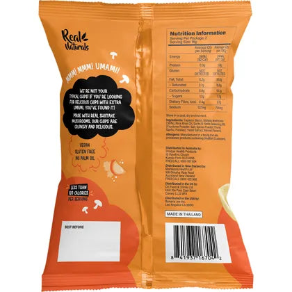 Real Naturals- Shiitake Mushroom Chips Garlic & Herb-12x32g