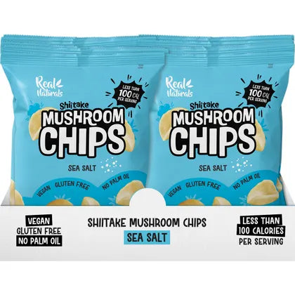 Real Naturals- Shiitake Mushroom Chips Sea Salt-12x32g