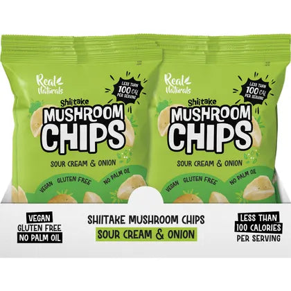 Real Naturals- Shiitake Mushroom Chips Sour Cream & Onion-12x32g