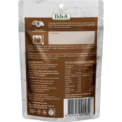 DJ&A- Shiitake Mushroom Crisps-12x30g