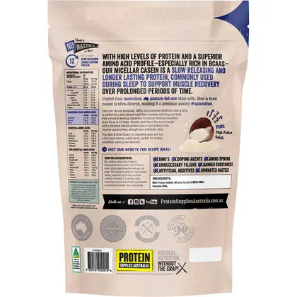Protein Supplies Australia- Slow & Grow Slow Release Pure-1kg