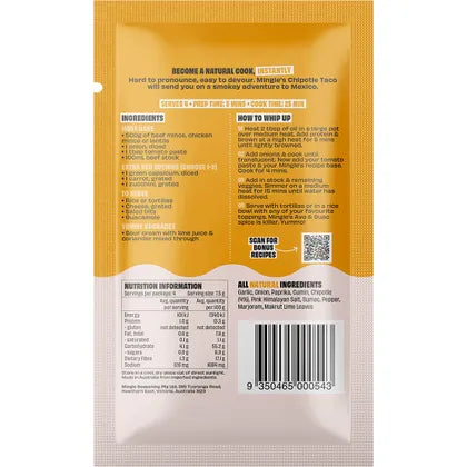 Mingle- Smokey Chipotle Tacos All Natural Recipe Base-12x30g