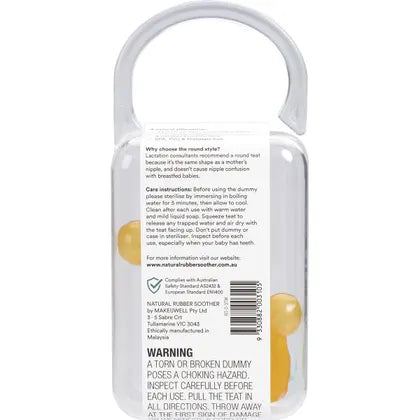 Natural Rubber Soothers- Soother Twin Pack Small Rounded 0-3 mths-2pk