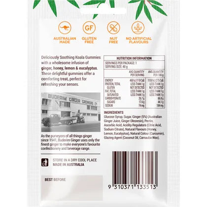 Buderim Ginger- Soothing Gummies-12x40g