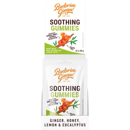 Buderim Ginger- Soothing Gummies-12x40g