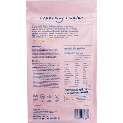 Happy Way- Sophie's Sleep Tight Hot Choccy Whey-200g